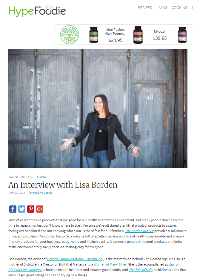An Interview with Lisa Borden, Hyper Foodie